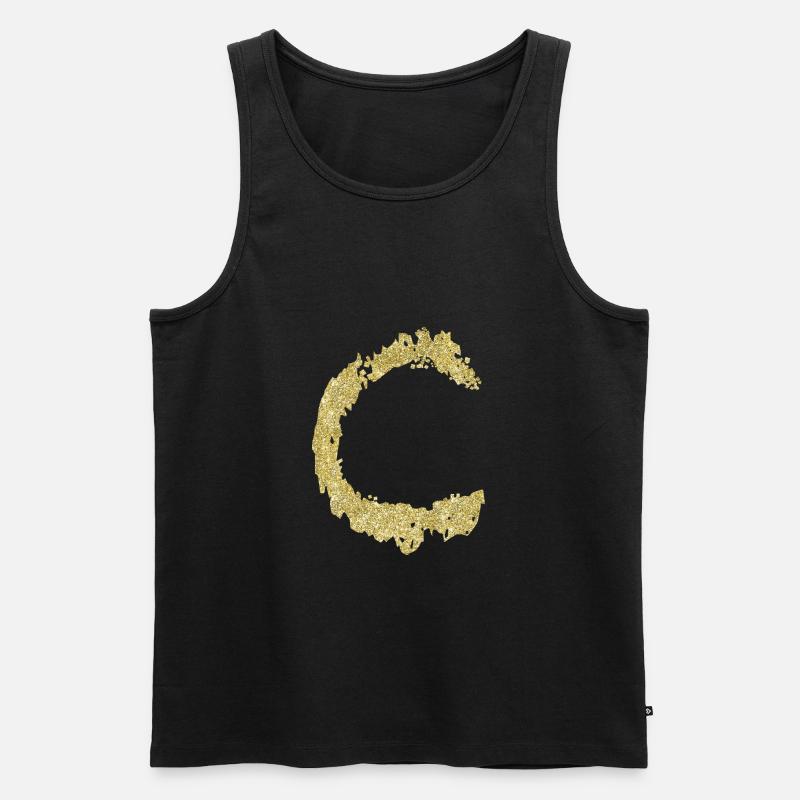 Buchstabe C Geschenk Name 2 - Männer Premium Bio Tank Top - Schwarz