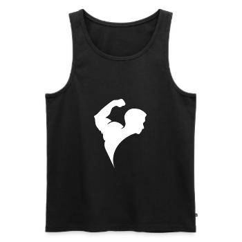 Gym Sport sport de musculation - Débardeur bio Premium Homme - noir - Devant - Michal (187cm)