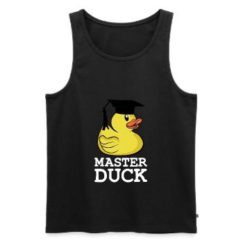 Master Duck Student Masterabschluss Spruch - Männer Premium Bio Tank Top - Schwarz - Vorne - AI Model Male 178 light (178cm)
