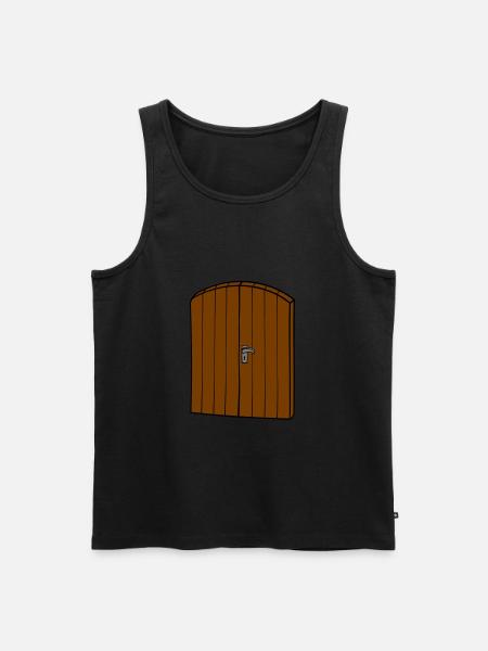 Wooden door - Men's Premium Organic Tank Top - black