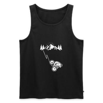 Mountain bike bear mountain bike mountain bike - Men's Premium Organic Tank Top - black - Front - AI Model Male 178 light (178cm)