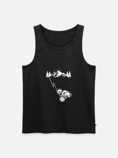Mountain bike bear mountain bike mountain bike - Men's Premium Organic Tank Top - black