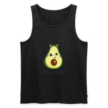 Aquacate Spanisch für Avocado - Männer Premium Bio Tank Top - Schwarz - Vorne - AI Model Male 178 light (178cm)