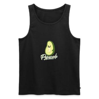 Papacado Grossesse Avocat Père Papa Bébé - Débardeur bio Premium Homme - noir - Devant - Michal (187cm)