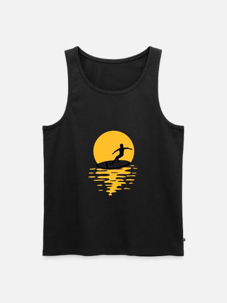 Sun Evening Surfers - Men's Premium Organic Tank Top - black