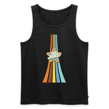 Tofu Eating Wokerati - Men's Premium Organic Tank Top - black - Front - Michal (187cm)