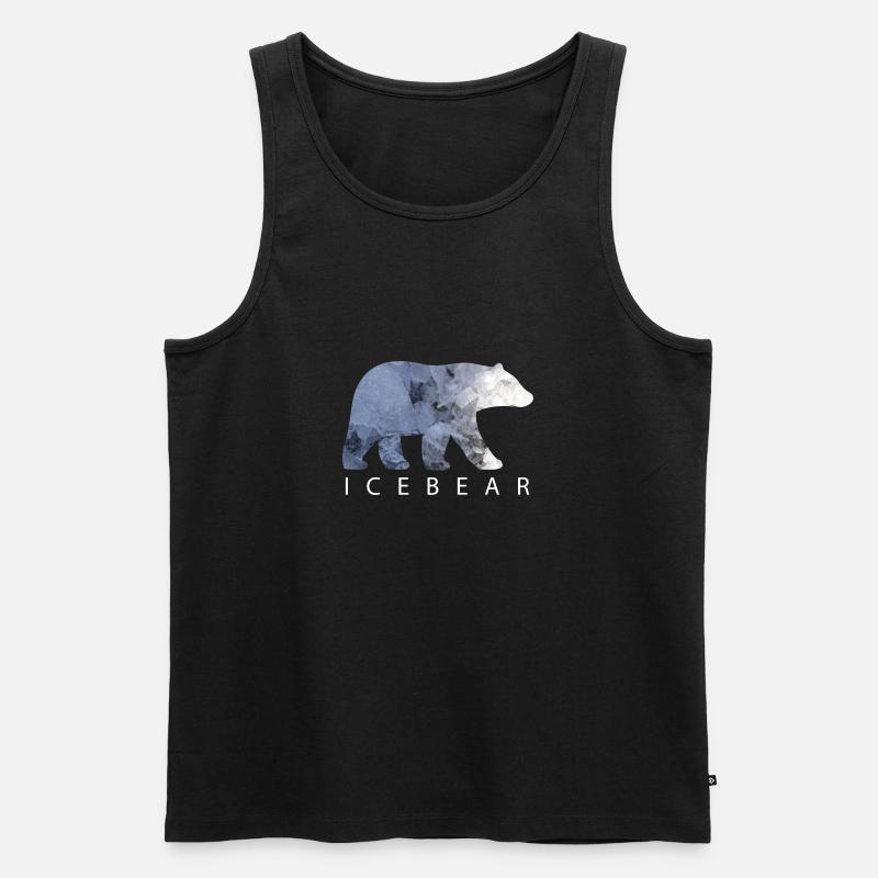 Eisbär - Männer Premium Bio Tank Top - Schwarz