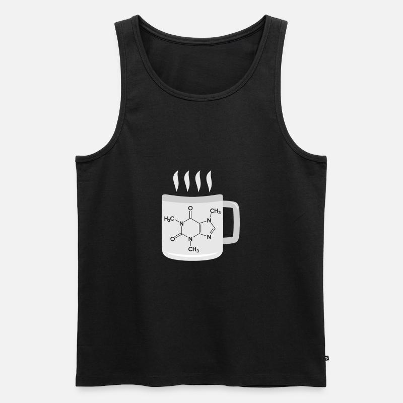 Chemistry Caffeine Molecule - Männer Premium Bio Tank Top - Schwarz