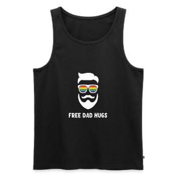 Père FIER LGBT - Débardeur bio Premium Homme - noir - Devant - Michal (187cm)