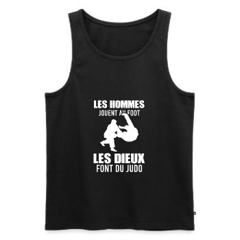 Les Dieux Font Du Judo / Humour Judoka - Débardeur bio Premium Homme - noir - Devant - Michal (187cm)