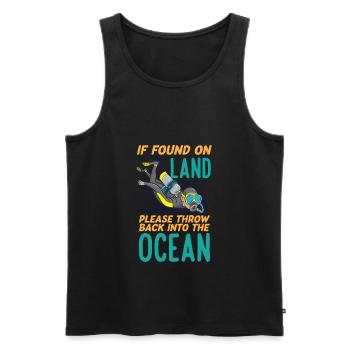 Drôle de plongée sous-marine Scuba Diver - Débardeur bio Premium Homme - noir - Devant - AI Model Male 178 light (178cm)