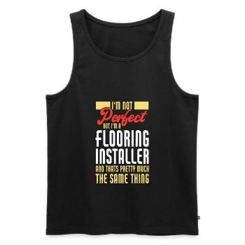 Perfect Flooring Installer Funny Flooring - Männer Premium Bio Tank Top - Schwarz - Vorne - AI Model Male 178 light (178cm)