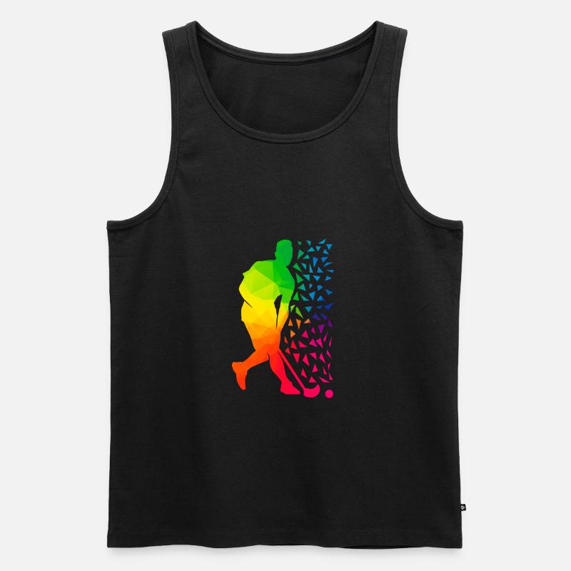 Floorball - Männer Premium Bio Tank Top - Schwarz