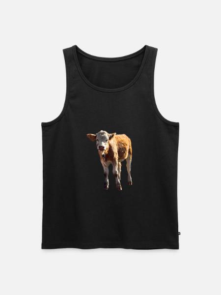 cow cow calf calf beef - Men's Premium Organic Tank Top - black