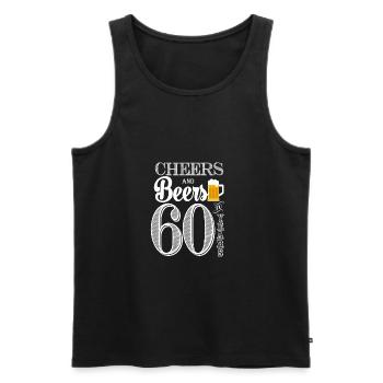 60th birthday Cheers and Beers To 60 Years 1959 - Men's Premium Organic Tank Top - black - Front - AI Model Male 178 light (178cm)