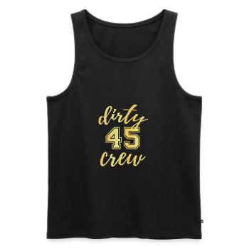 Dirty 45 Besatzung - Männer Premium Bio Tank Top - Schwarz - Vorne - AI Model Male 178 light (178cm)