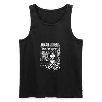 I'm Border Collie - Black FR - Men's Premium Organic Tank Top - black - Front - Michal (187cm)