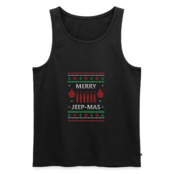 Joyeux Jeep Mas - Débardeur bio Premium Homme - noir - Devant - Michal (187cm)