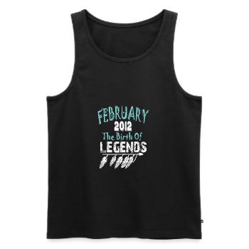 February 2012 The Birth Of Legends - Men's Premium Organic Tank Top - black - Front - Michal (187cm)