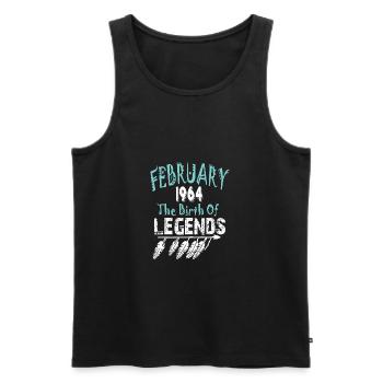 Februar 1964 Die Geburt der Legenden - Männer Premium Bio Tank Top - Schwarz - Vorne - Michal (187cm)