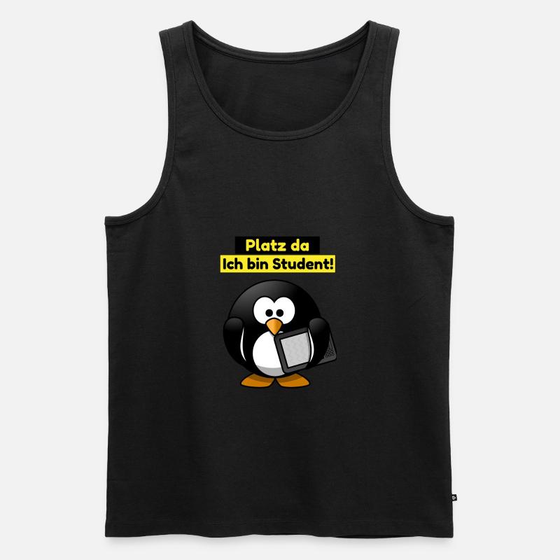 Platz da ich bin Student - Männer Premium Bio Tank Top - Schwarz