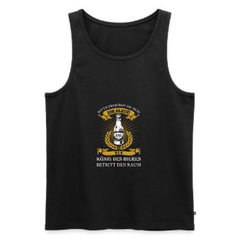 Koenig Bier / Bier / Trinken / Party - Männer Premium Bio Tank Top - Schwarz - Vorne - AI Model Male 178 light (178cm)