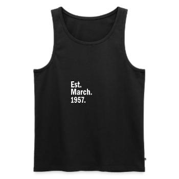 Est März 1957 - Männer Premium Bio Tank Top - Schwarz - Vorne - Michal (187cm)