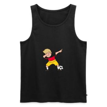 Deutschland Dab - Fußball Dabbing Flagge WM - Männer Premium Bio Tank Top - Schwarz - Vorne - Michal (187cm)