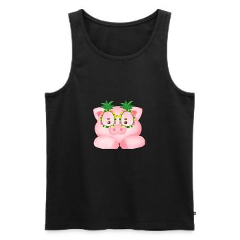 Mignon Cochon - Débardeur bio Premium Homme - charbon - Devant - Alexander (188cm)