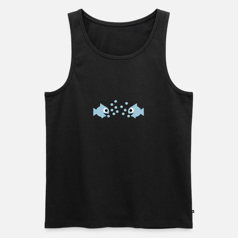 Fische - Männer Premium Bio Tank Top - Schwarz