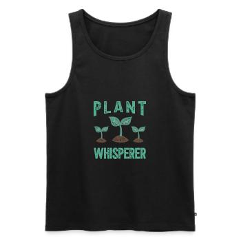 Chuchoteur de plantes - Débardeur bio Premium Homme - noir - Devant - Michal (187cm)