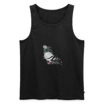Oiseau pigeon Oiseau Observateur des oiseaux - Débardeur bio Premium Homme - noir - Devant - Michal (187cm)