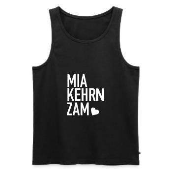 MIA KEHRN ZAM Spruch Bayern Hochzeit Polterabend - Männer Premium Bio Tank Top - Schwarz - Vorne - Michal (187cm)