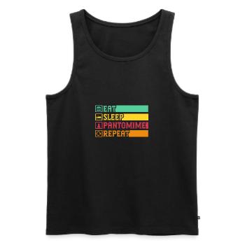 Pantomime Repeat Circus Performer Costume Gifts - Männer Premium Bio Tank Top - Schwarz - Vorne - AI Model Male 178 light (178cm)
