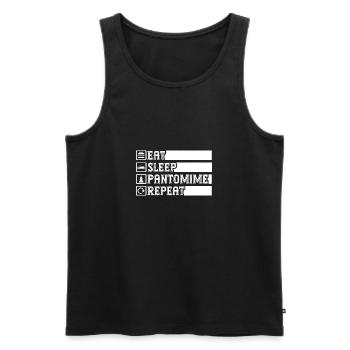 Circus Graphic Pantomime Repeat Circus Performer - Männer Premium Bio Tank Top - Schwarz - Vorne - AI Model Male 178 light (178cm)