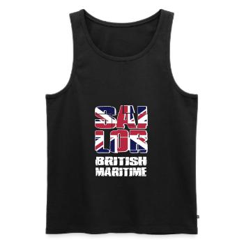 UK Maritime Sailor - Männer Premium Bio Tank Top - Schwarz - Vorne - AI Model Male 178 light (178cm)