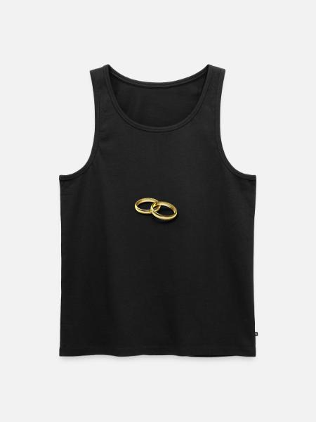 Bagues or - Débardeur bio Premium Homme - noir