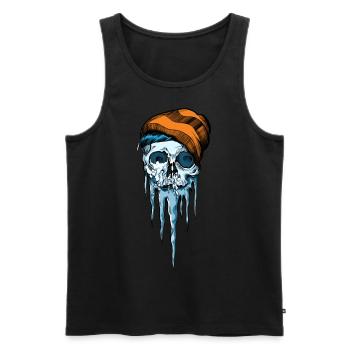 Snow Skull - Männer Premium Bio Tank Top - Schwarz - Vorne - Michal (187cm)