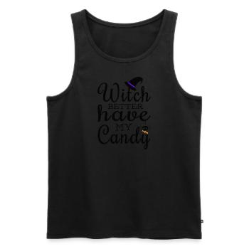 Witch Better Have My Candy HARIZ Halloween Horror - Men's Premium Organic Tank Top - black - Front - Michal (187cm)