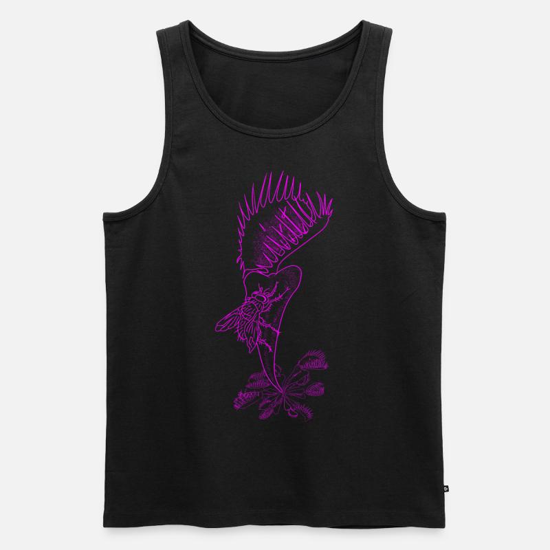 The Pink Venus Flytrap - Männer Premium Bio Tank Top - Schwarz