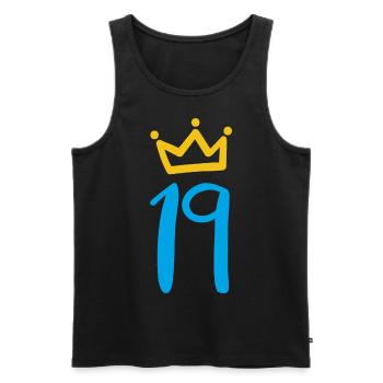 19. Geburtstag 19 Jahre Glückwunsch Gratulieren - Männer Premium Bio Tank Top - Schwarz - Vorne - Michal (187cm)