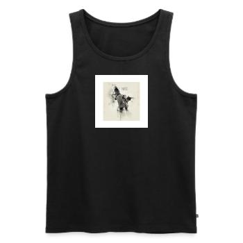 KUNST - Männer Premium Bio Tank Top - Schwarz - Vorne - Michal (187cm)