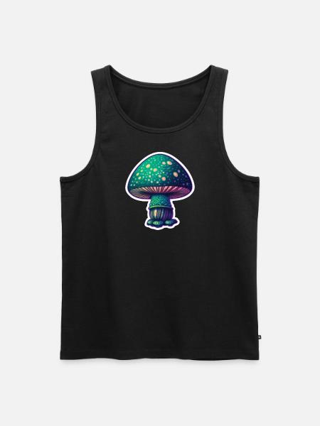 Psychedelic Mushroom - Men's Premium Organic Tank Top - black