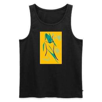 Abstraktes Design mit einer Form - Männer Premium Bio Tank Top - Schwarz - Vorne - AI Model Male 178 light (178cm)