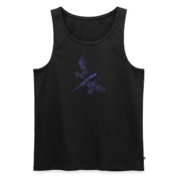 Blaue Libelle - Männer Premium Bio Tank Top - Schwarz - Vorne - Michal (187cm)