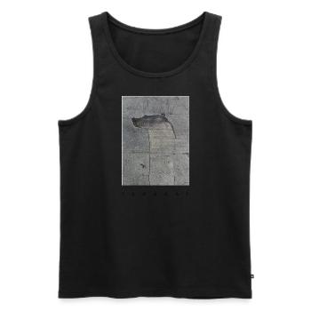 Chacal - Débardeur bio Premium Homme - noir - Devant - AI Model Male 178 light (178cm)
