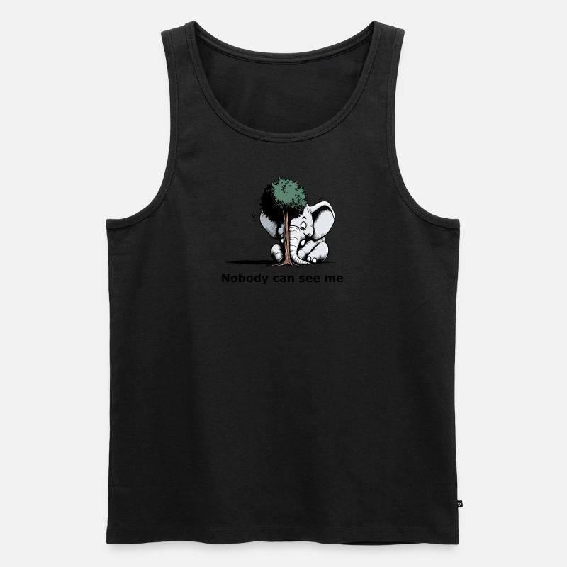 Versteckter Elefant - Männer Premium Bio Tank Top - undefined