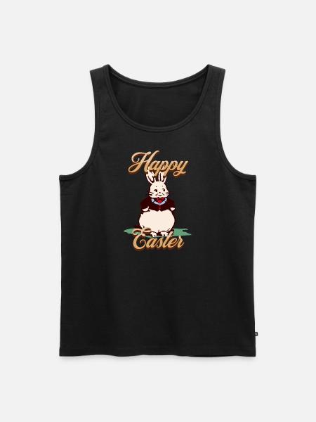 Happy Easter - Männer Premium Bio Tank Top - Schwarz
