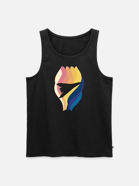 Flughafen Jumbojet Flugzeug - Männer Premium Bio Tank Top - Schwarz