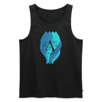 Zahlen Algebra Rechenaufgaben - Männer Premium Bio Tank Top - Schwarz - Vorne - Michal (187cm)